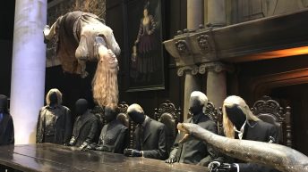 Voldemorts Schlange Nagini kurz vor dem Verschlingen