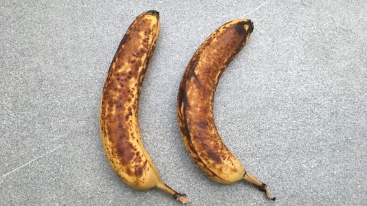 Für zwei Personen benötigt ihr zwei Bananen