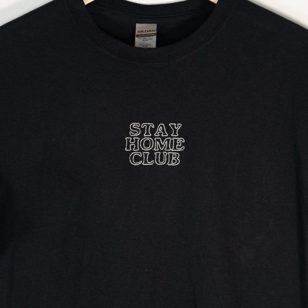 T-Shirt "Stay Home Club" Schwarz